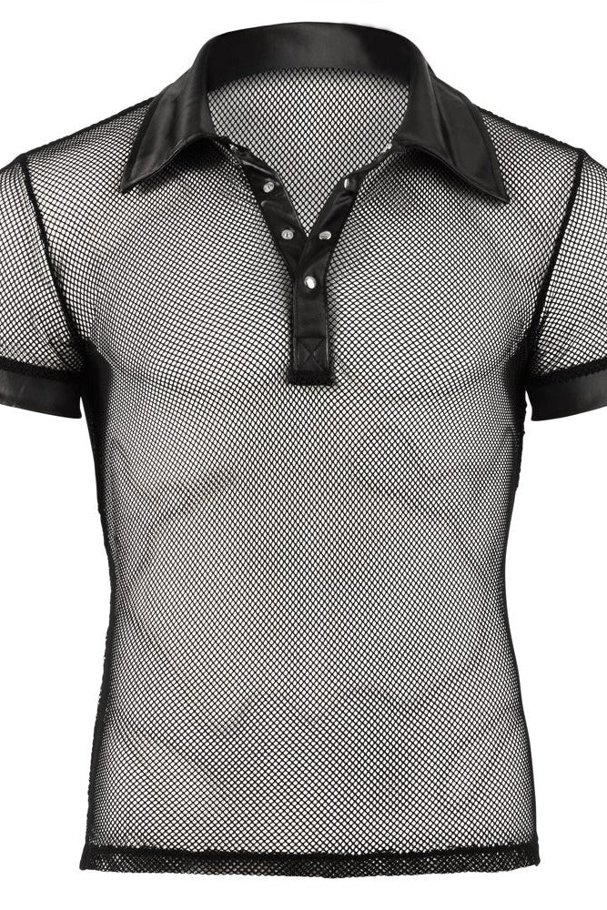 Transparent Polo Shirt - Black / S